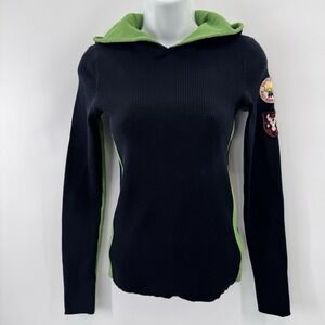 VTG Y2K Ralph Lauren Polo Ribbed Sweater S Gorpcore 90s Granola Hong Kong Patch